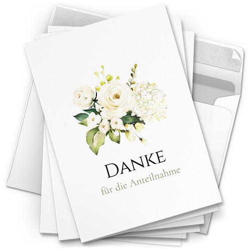 Trauer danksagung set - danksagung, 10