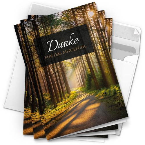 Trauer danksagungskarten set - trauer,