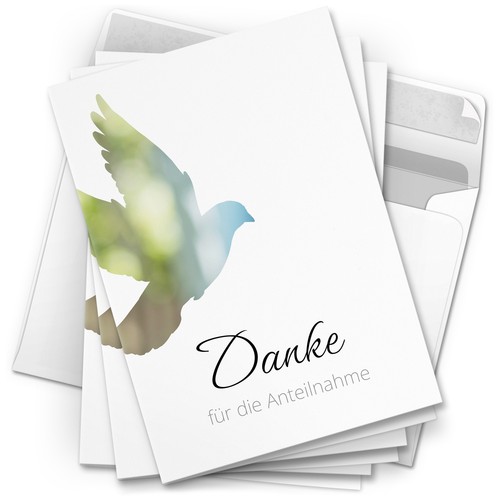 Trauer danksagung set - set, 10