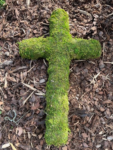 Kreuz aus moos - aus, moos,