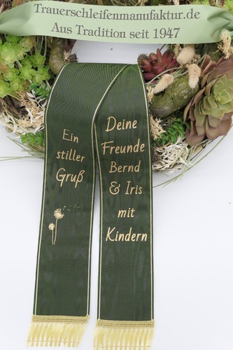 Kranzschleife trauerschleife - kranzschleife,