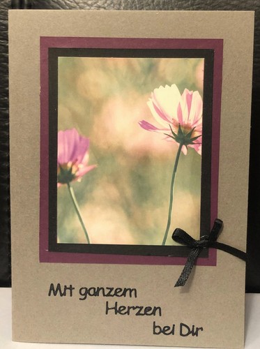 Handgefertigte trauerkarte - handgefertigte,